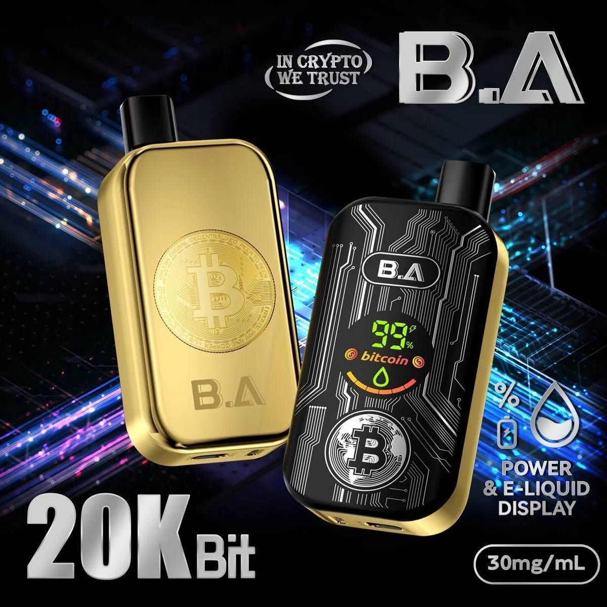 B.A電子煙一次性抛棄式20000口